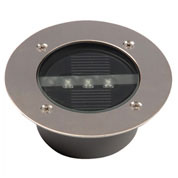 Spots Solar em ao inoxidvel com 3 LED